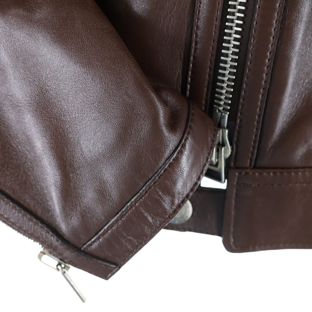 TOM FORD(トムフォード) LETHER BIKER JACKET レザー バイカー ジャケット ブラウン