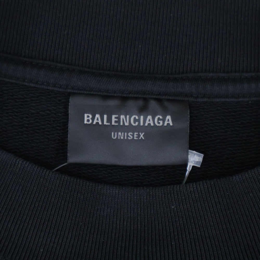 BALENCIAGA(バレンシアガ) 24SS レイヤードスポーツラウンドスウェット クルーネックシャツ ブラック 767860 TPVF3