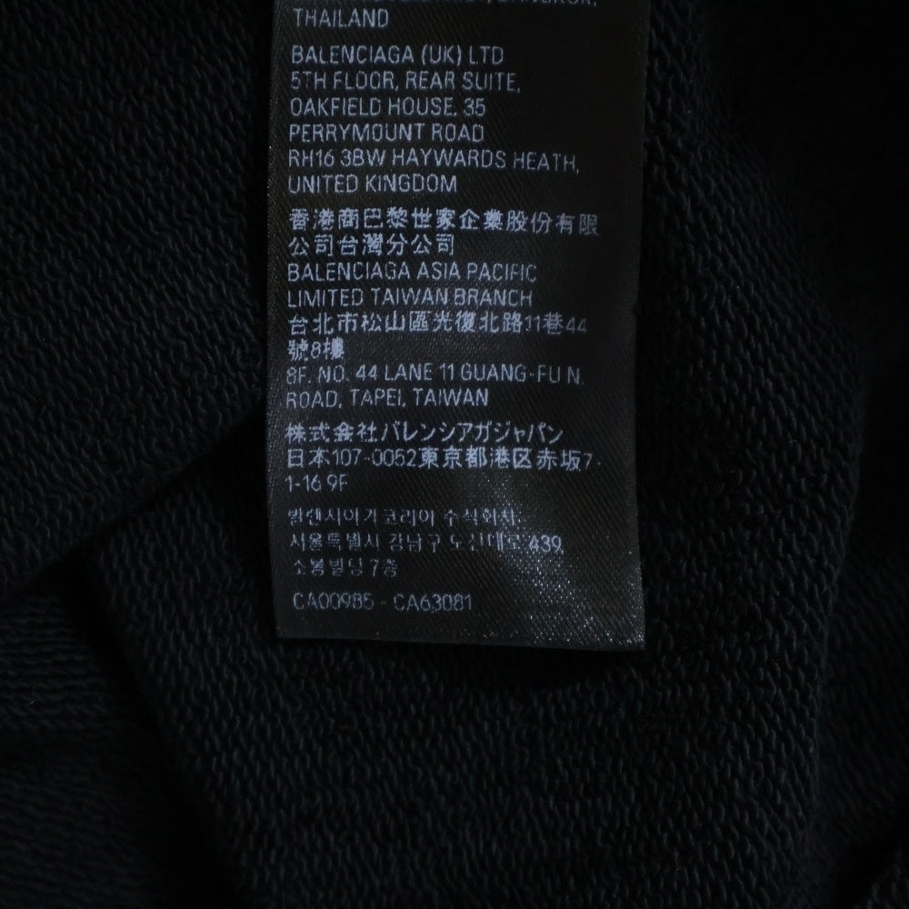 BALENCIAGA(バレンシアガ) 24SS レイヤードスポーツラウンドスウェット クルーネックシャツ ブラック 767860 TPVF3