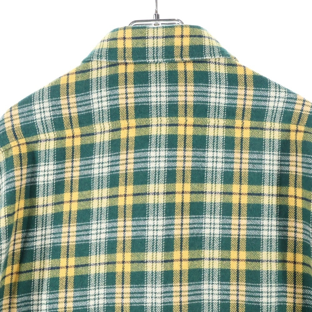 CELINE(セリーヌ) 22AW ルーズランバージャック コットン ウール チェック柄 長袖シャツ グリーン 2C574954R