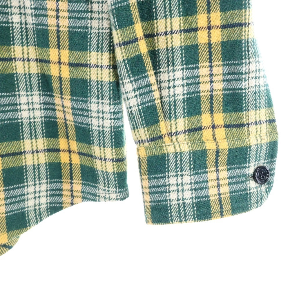 CELINE(セリーヌ) 22AW ルーズランバージャック コットン ウール チェック柄 長袖シャツ グリーン 2C574954R