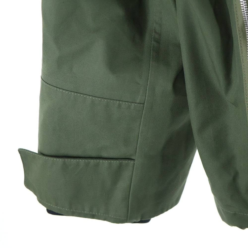 LOEWE(ロエベ) 24SS Military Parka レザーパッチ ブルゾン 3ウェイジップパーカー カーキ H526Y02W64