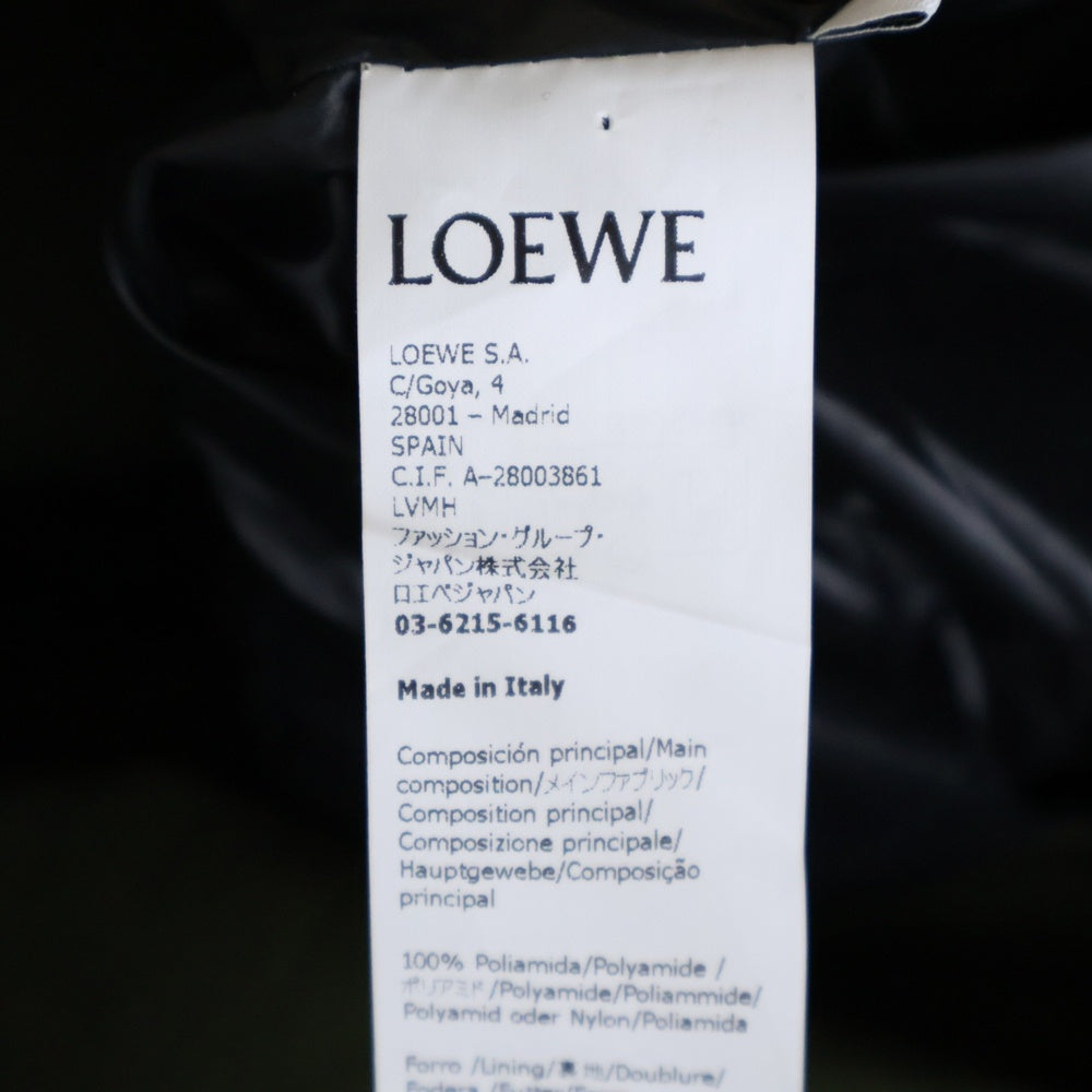 LOEWE(ロエベ) 24SS Military Parka レザーパッチ ブルゾン 3ウェイジップパーカー カーキ H526Y02W64