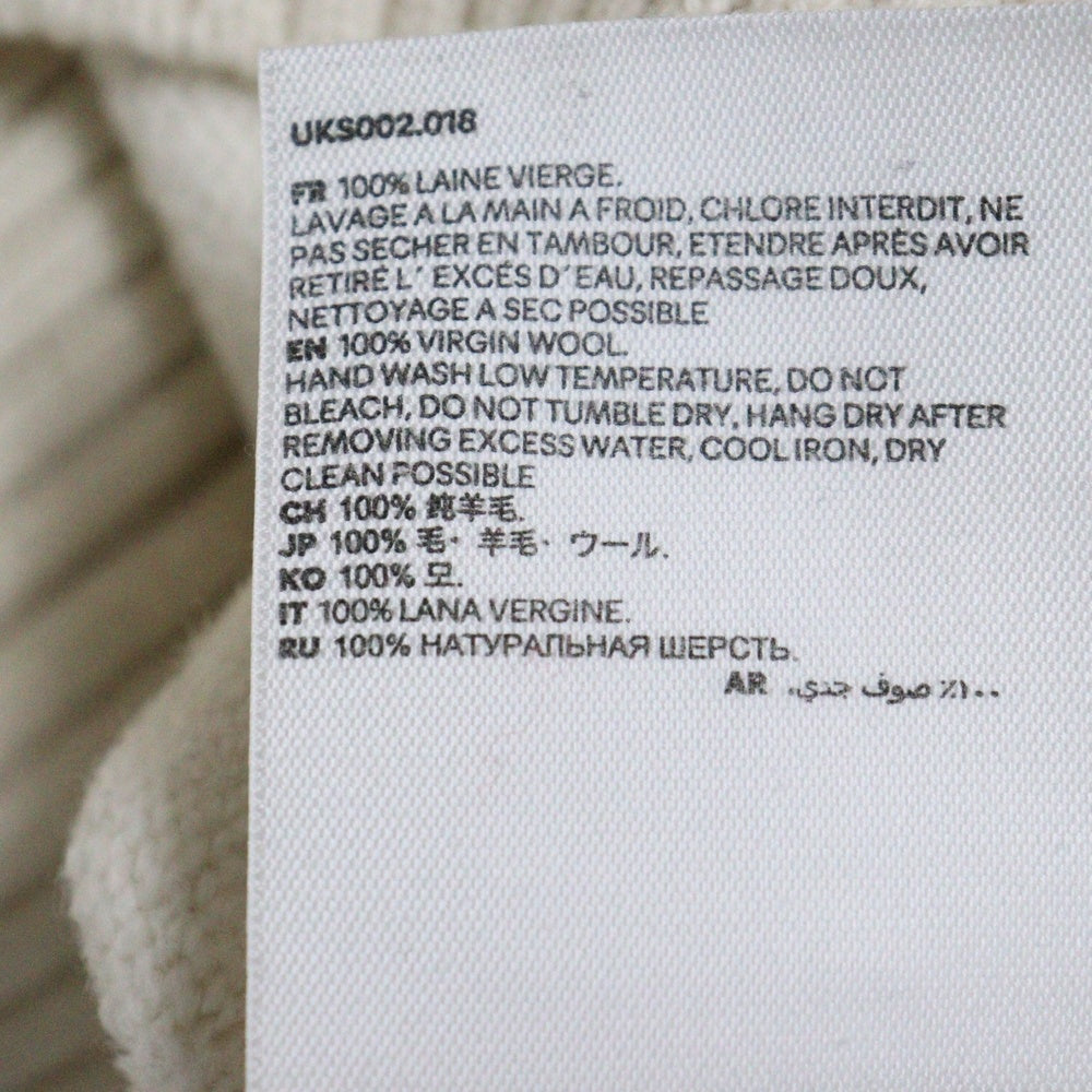 AMI Alexandre Mattiussi(アミアレクサンドルマテュッシ) Ami De Coeur Crew Neck Sweater アミ ドゥ クール ロゴ刺繍クルーネックニットセーター UKS002.018 ホワイト