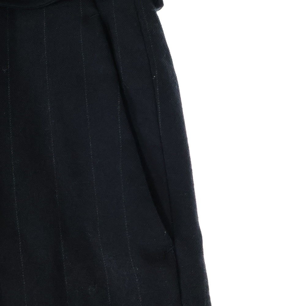 SOSHIOTSUKI(ソウシオオツキ) 20AW WRAP KNOT TROUSERS ラップノットパンツ ストライプ トラウザースラックス ブラック SAW20PT01