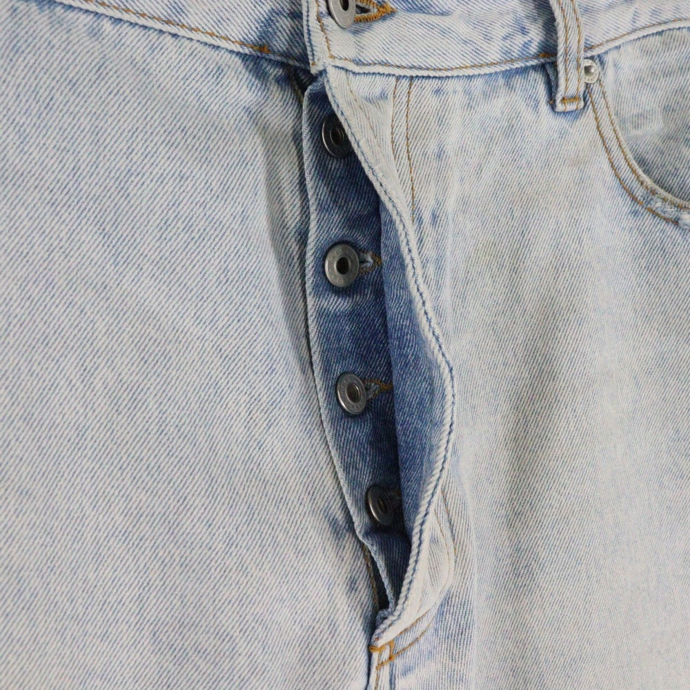 HERON PRESTON(ヘロンプレストン) 23SS Distressed Jeans ダメージ加工 ロングデニムパンツ インディゴ HMYA011S23DEN003