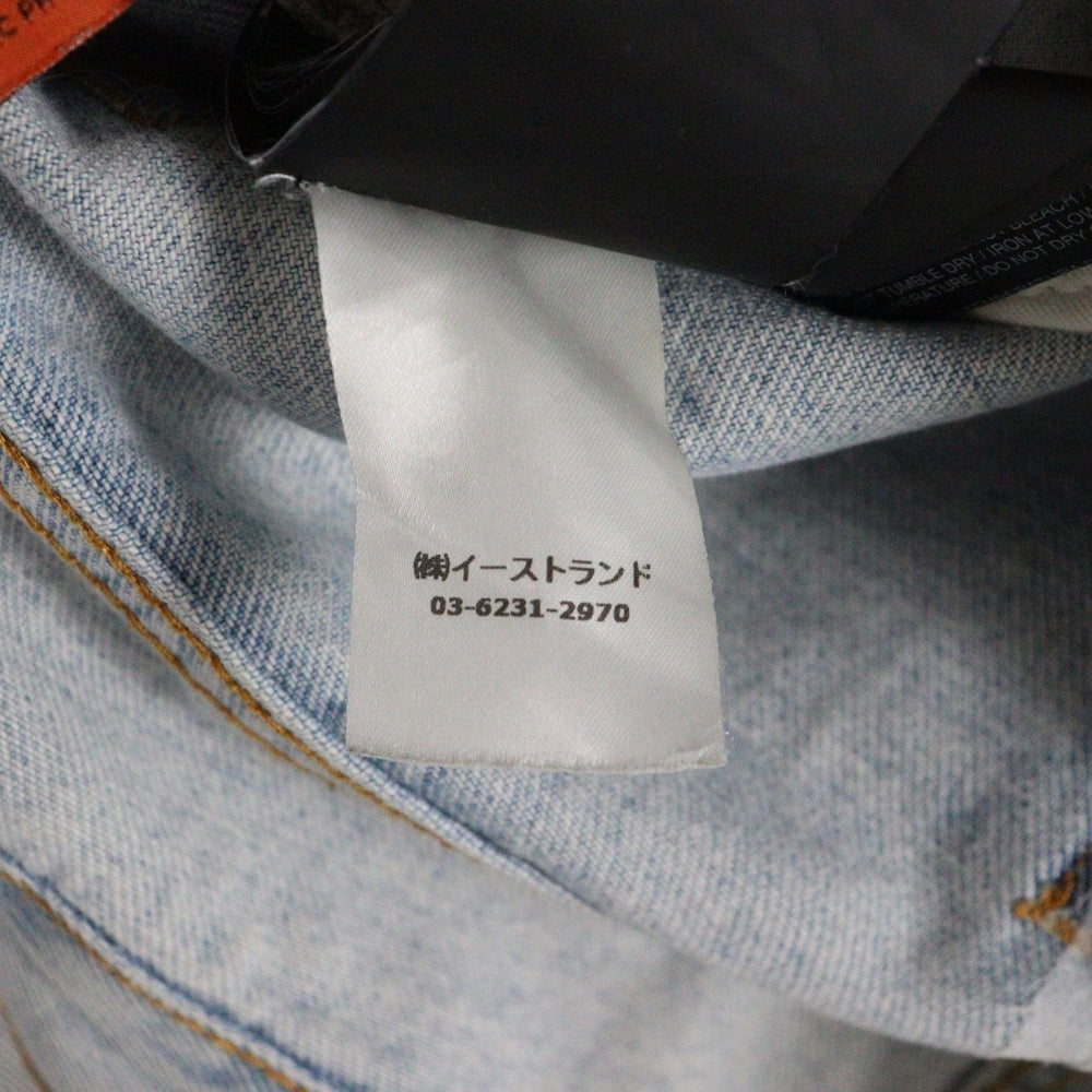 HERON PRESTON(ヘロンプレストン) 23SS Distressed Jeans ダメージ加工 ロングデニムパンツ インディゴ HMYA011S23DEN003