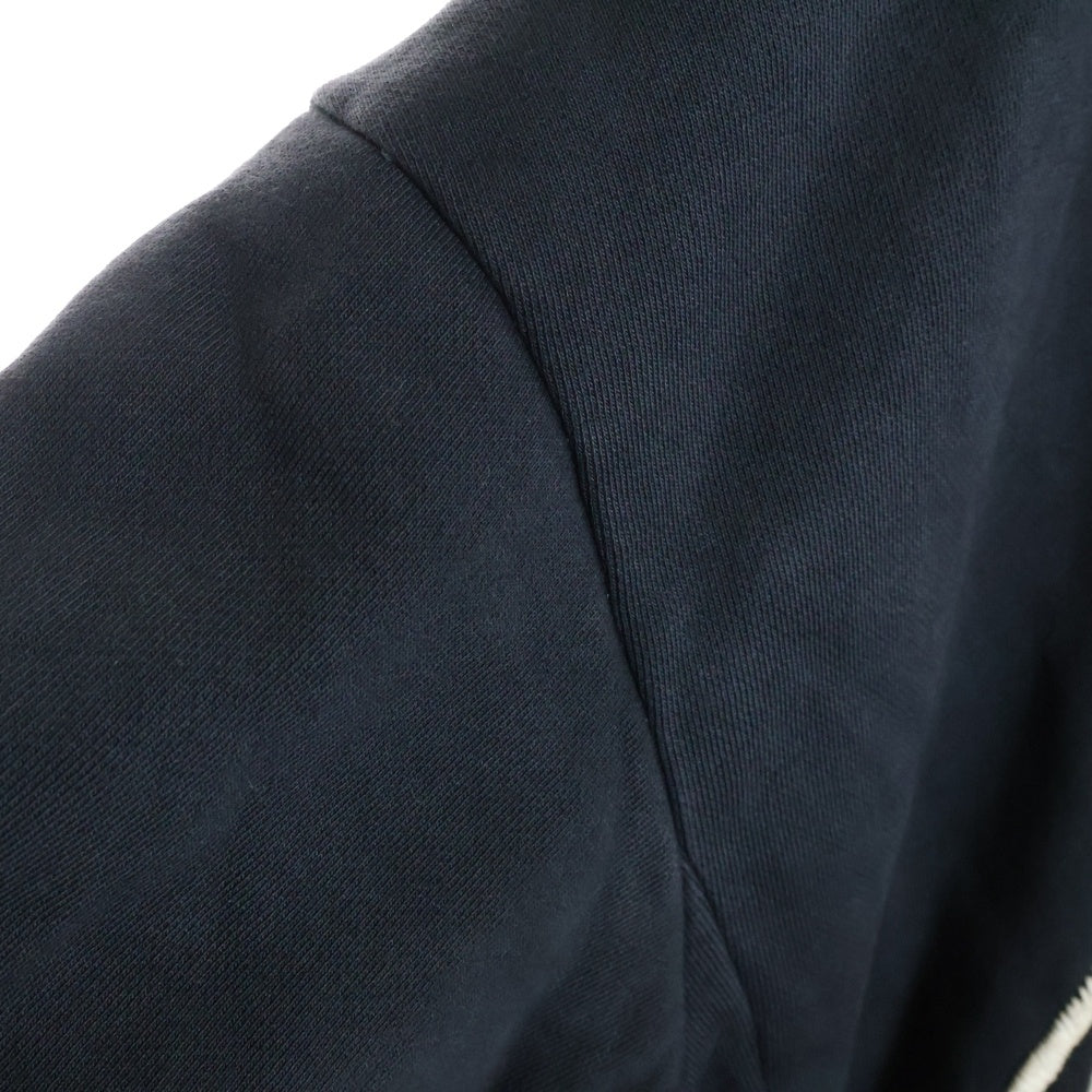 RRR123 RIVINGTON roi Rebis(リヴィントンロイレビス) HOODIE 裏地サーマル 刺繍プルオーバースウェットパーカー フーディー ブラック