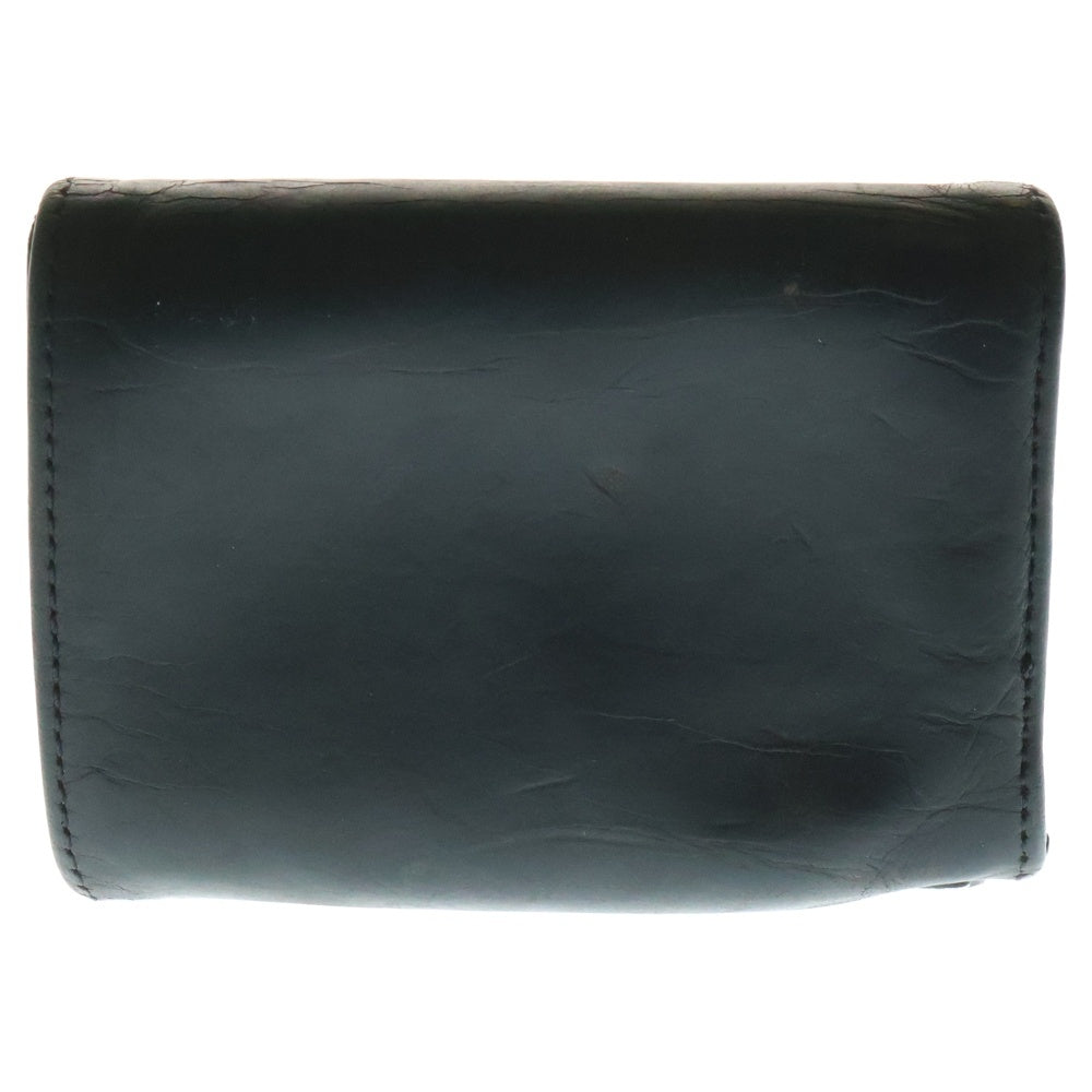 CHROME HEARTS(クロムハーツ) 3FOLD 3フォールド クロスボールボタン レザーウォレット 財布 ブラック BCA364