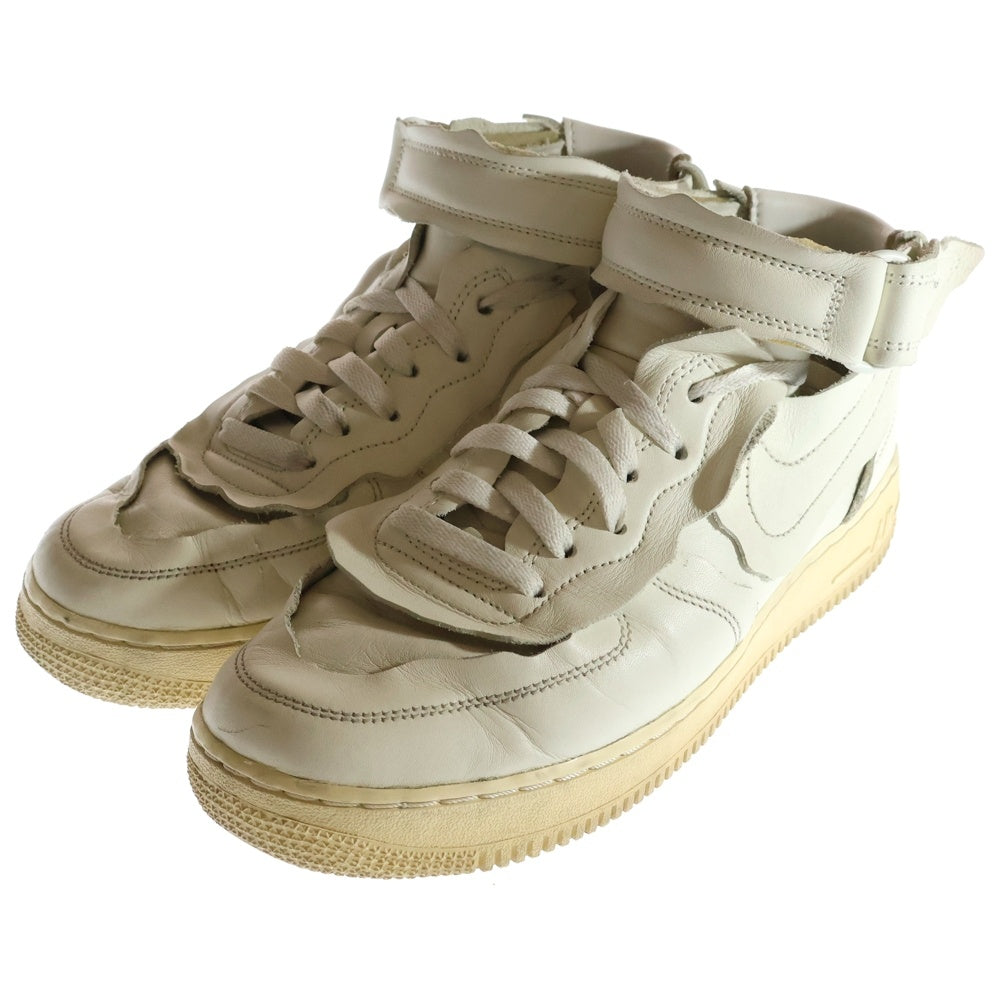 NIKE(ナイキ) ×COMME des GARCONS AIR FORCE1 MID コムデギャルソン エアフォース1 ミッドカットスニーカー ホワイト US8/26cm DC3601-100