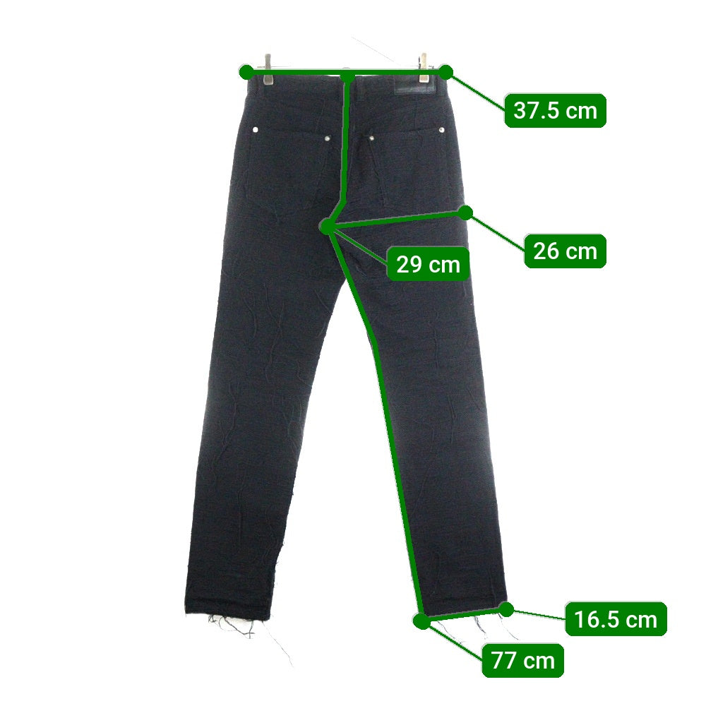 JOHN LAWRENCE SULLIVAN(ジョンローレンスサリバン) CRASH DENIM 5POCKET PANTS クラッシュデニムパンツ ブラック 2B019-0322-18