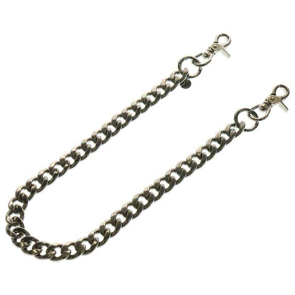 Jieda(ジエダ) ×久遠 別注 WIDE WALLET CHAIN クオン ワイドウォレットチェーン 2クリップ クラシックウォレットチェーン シルバー