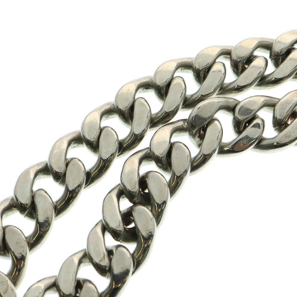 Jieda(ジエダ) ×久遠 別注 WIDE WALLET CHAIN クオン ワイドウォレットチェーン 2クリップ クラシックウォレットチェーン シルバー