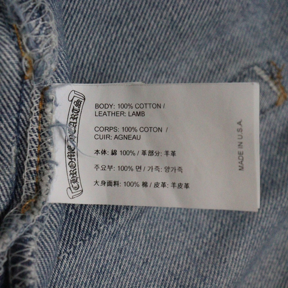 CHROME HEARTS(クロムハーツ) LEVI'S U VNTG JEAN BLU/RED TAB リーバイス 501 クロスパッチ付きボタンフライデニムパンツ ブルー