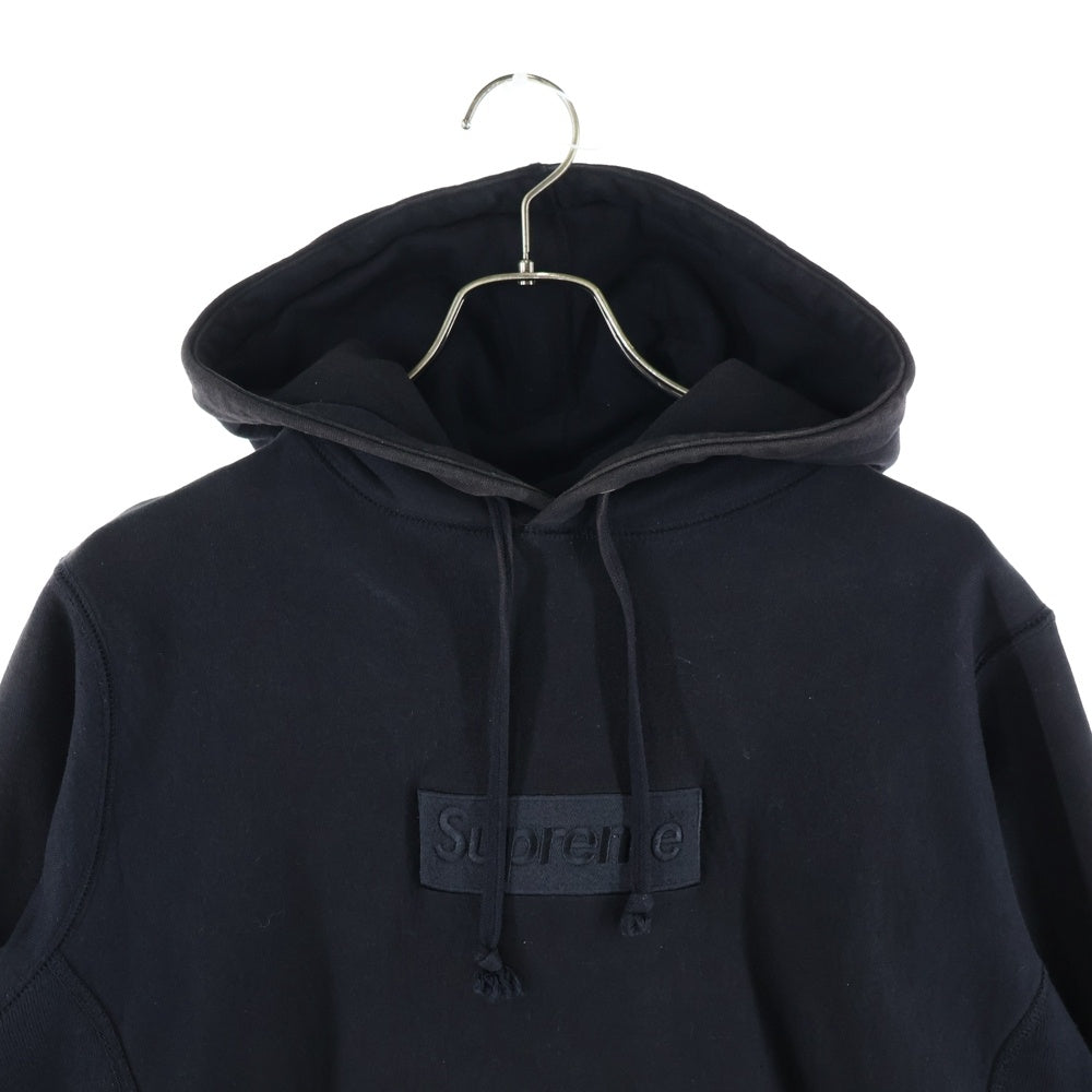 SUPREME(シュプリーム) 14AW Tonal Box Logo Pullover ボックスロゴプルオーバーパーカー ブラック