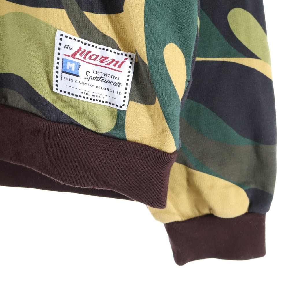 MARNI(マルニ) 22SS Camo Hoodie カモフラージュ 迷彩 プルオーバースウェットパーカー フーディー カーキ FUMU0067QX UTC136