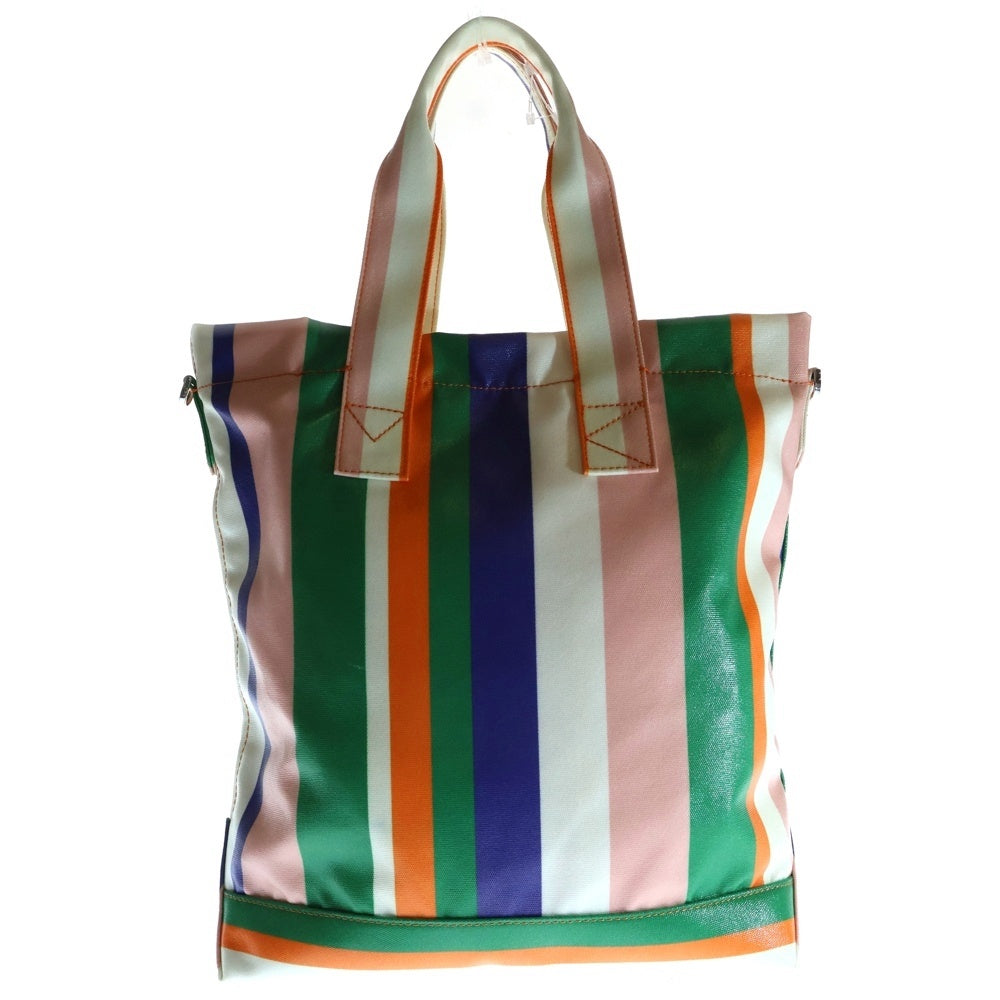 MAISON KITSUNE(メゾンキツネ) Stripe Tote Bag ストライプトートバッグ ショルダーバッグ マルチカラー KU05111WE4006