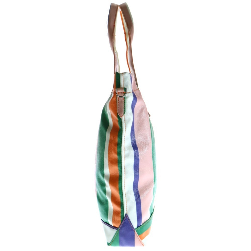 MAISON KITSUNE(メゾンキツネ) Stripe Tote Bag ストライプトートバッグ ショルダーバッグ マルチカラー KU05111WE4006