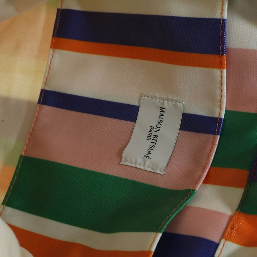 MAISON KITSUNE(メゾンキツネ) Stripe Tote Bag ストライプトートバッグ ショルダーバッグ マルチカラー KU05111WE4006