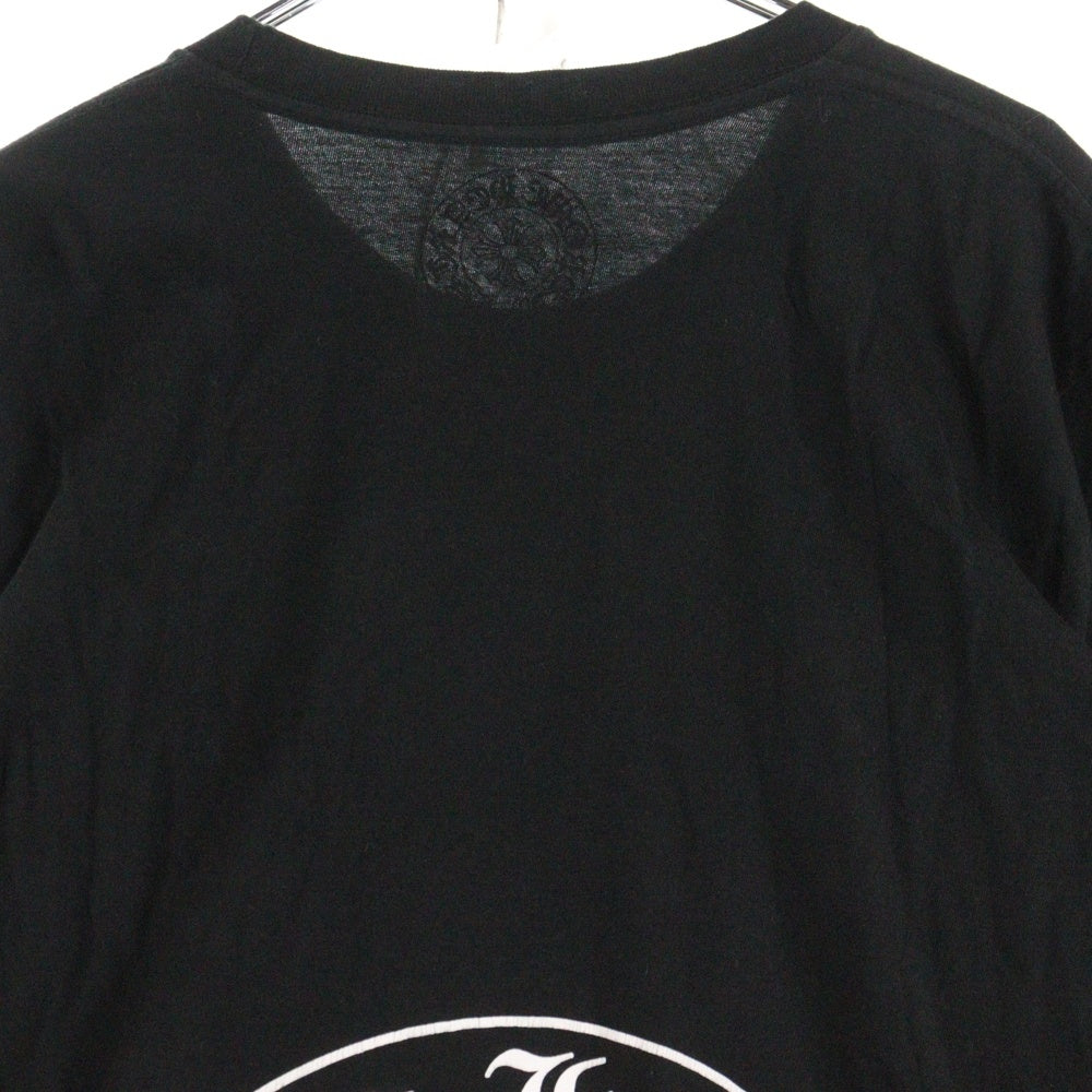 CHROME HEARTS(クロムハーツ) CH L/S T-SHIRT フローラル バックホースシュープリント長袖Tシャツ ロンT ブラック