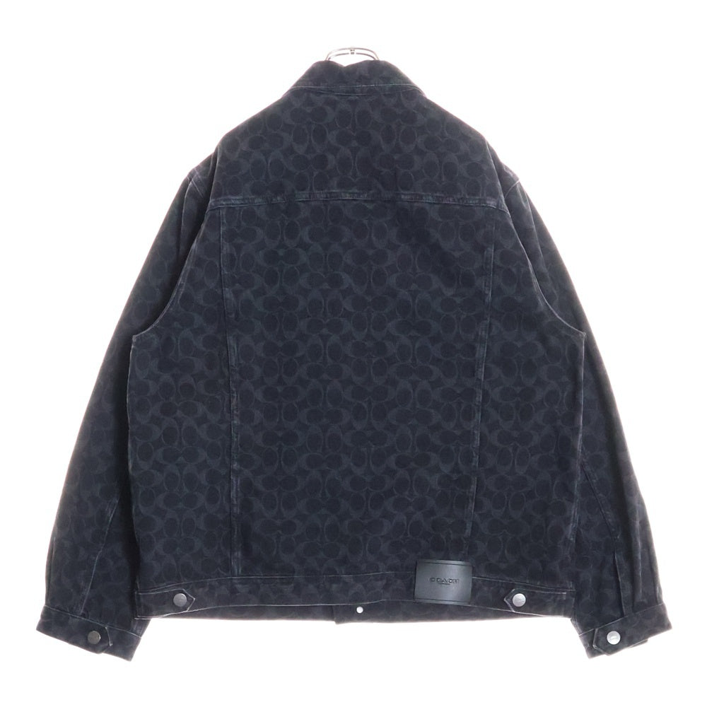 COACH(コーチ) シグネチャー 総柄デニムジャケット ブラック C0918