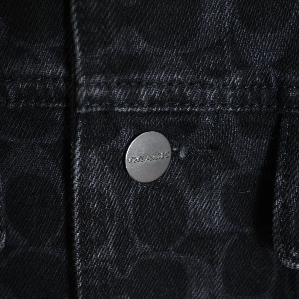 COACH(コーチ) シグネチャー 総柄デニムジャケット ブラック C0918