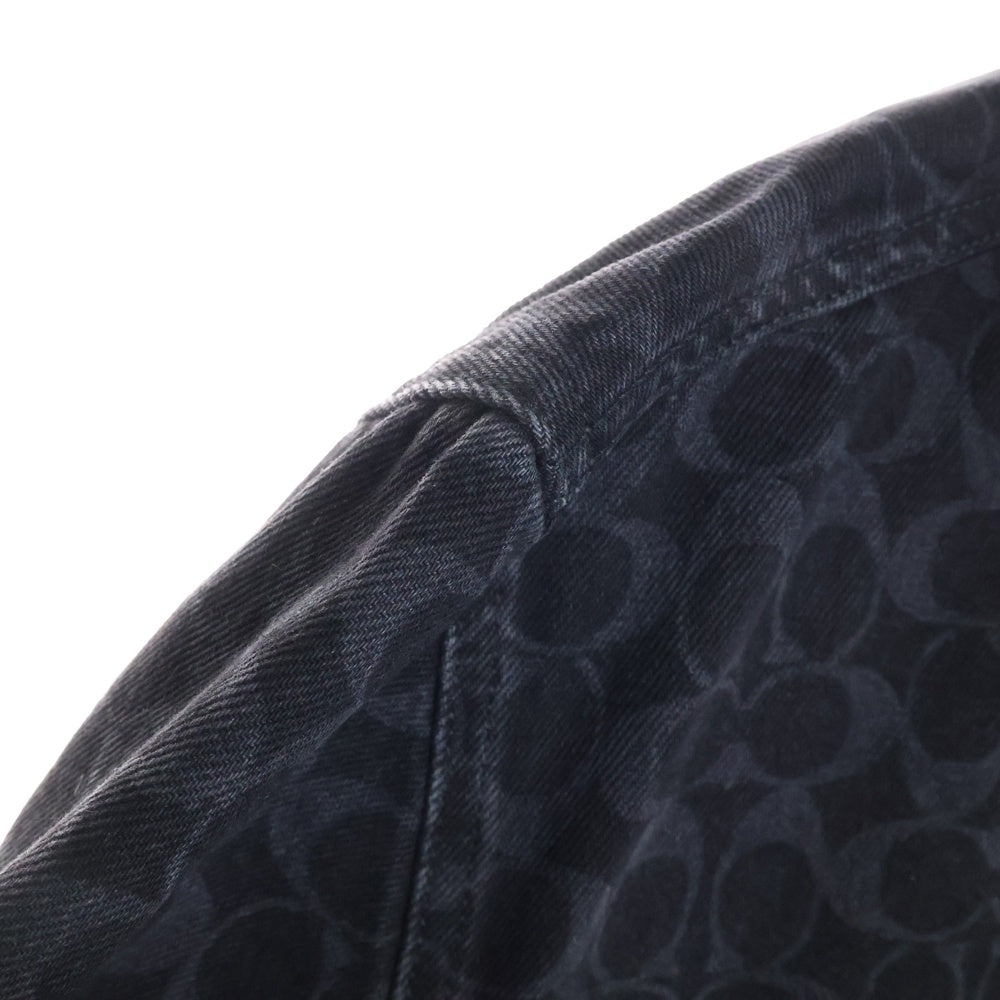 COACH(コーチ) シグネチャー 総柄デニムジャケット ブラック C0918