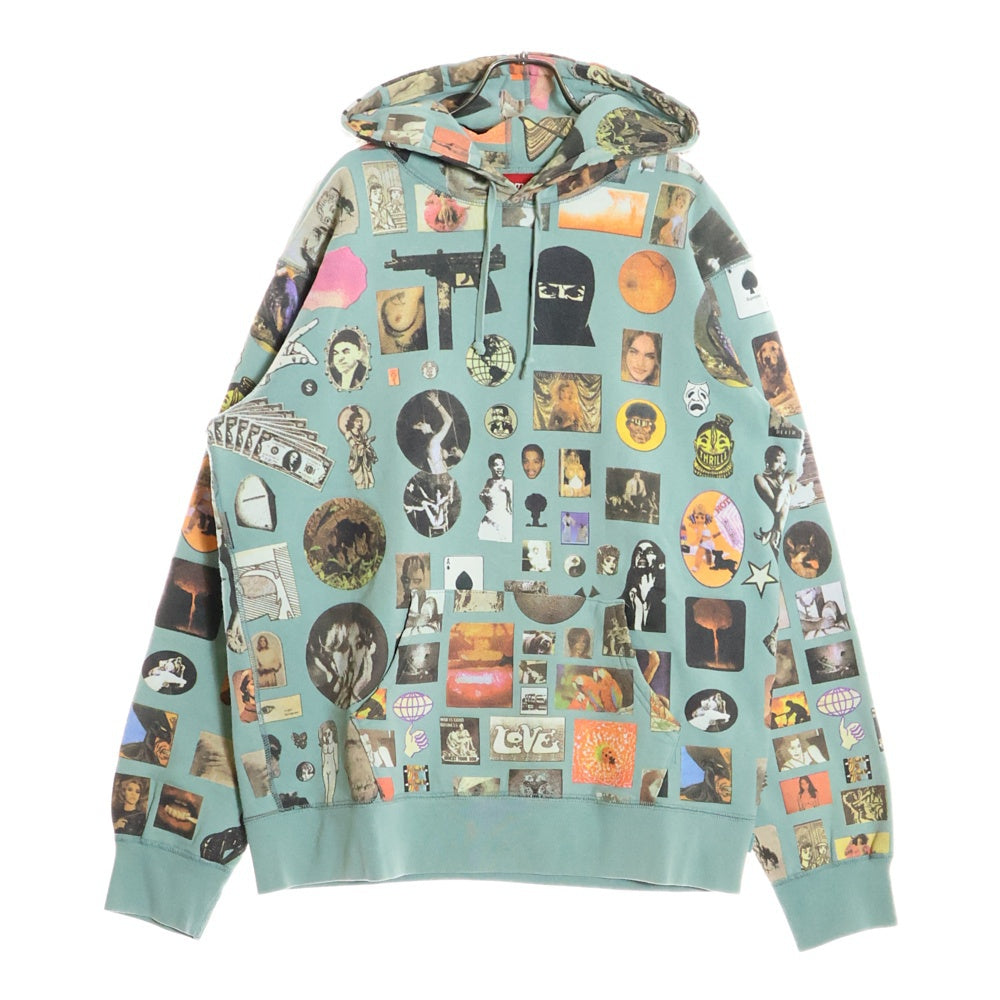 SUPREME(シュプリーム) 17SS Thrills Hooded Sweatshirt スリルス プルオーバースウェットパーカー フーディー ブルー