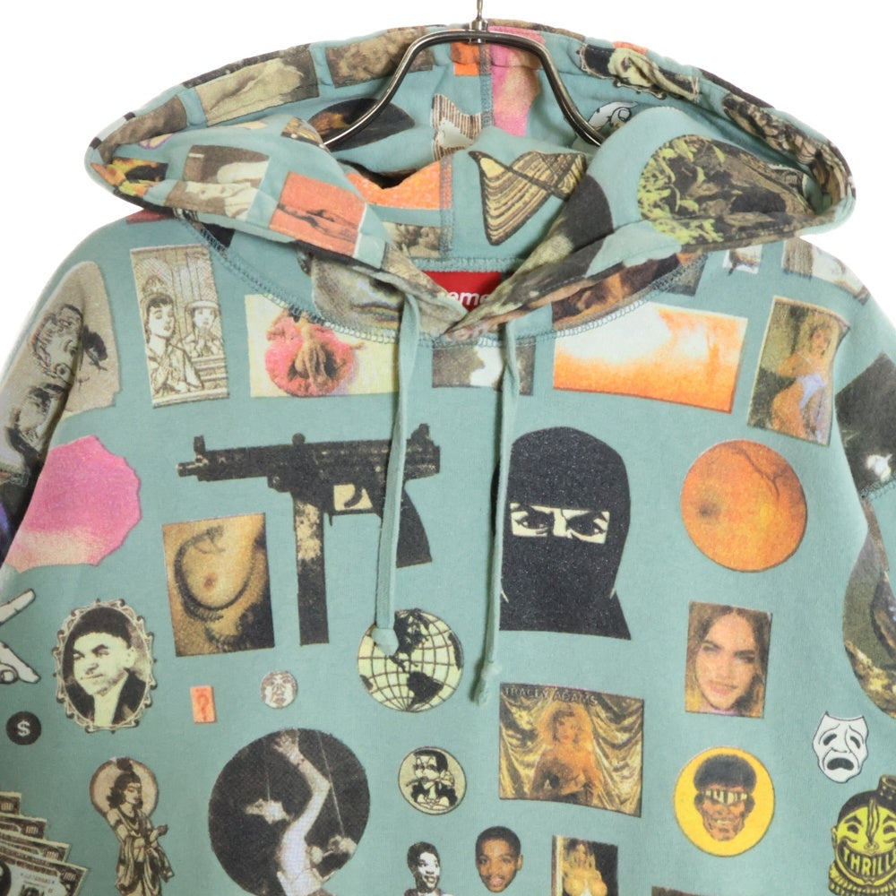 SUPREME(シュプリーム) 17SS Thrills Hooded Sweatshirt スリルス プルオーバースウェットパーカー フーディー ブルー