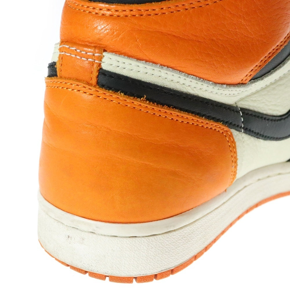 NIKE(ナイキ) AIR JORDAN1 RETRO HIGH OG エアジョーダン1 シャッタード バックボード ハイカットスニーカー オレンジ US10/28cm 555088-005