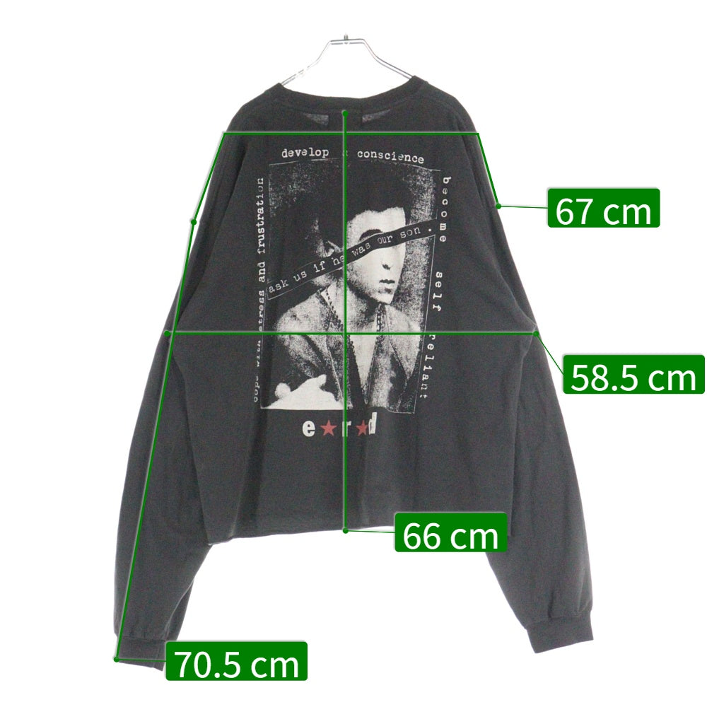 ENFANTS RICHES DEPRIMES(アンファンリッチデプリメ) TEEN JUST WANTED LOVE LS T-SHIRT ティーン ジャスト ウォンテッド ラブ 長袖Tシャツ カットソー ブラック