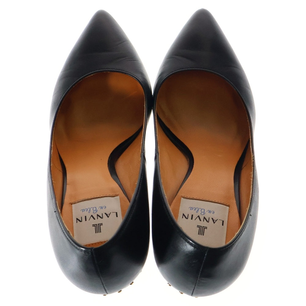 LANVIN(ランバン) ポインテッドトゥ ハイヒール レザーパンプス レディース ブラック
