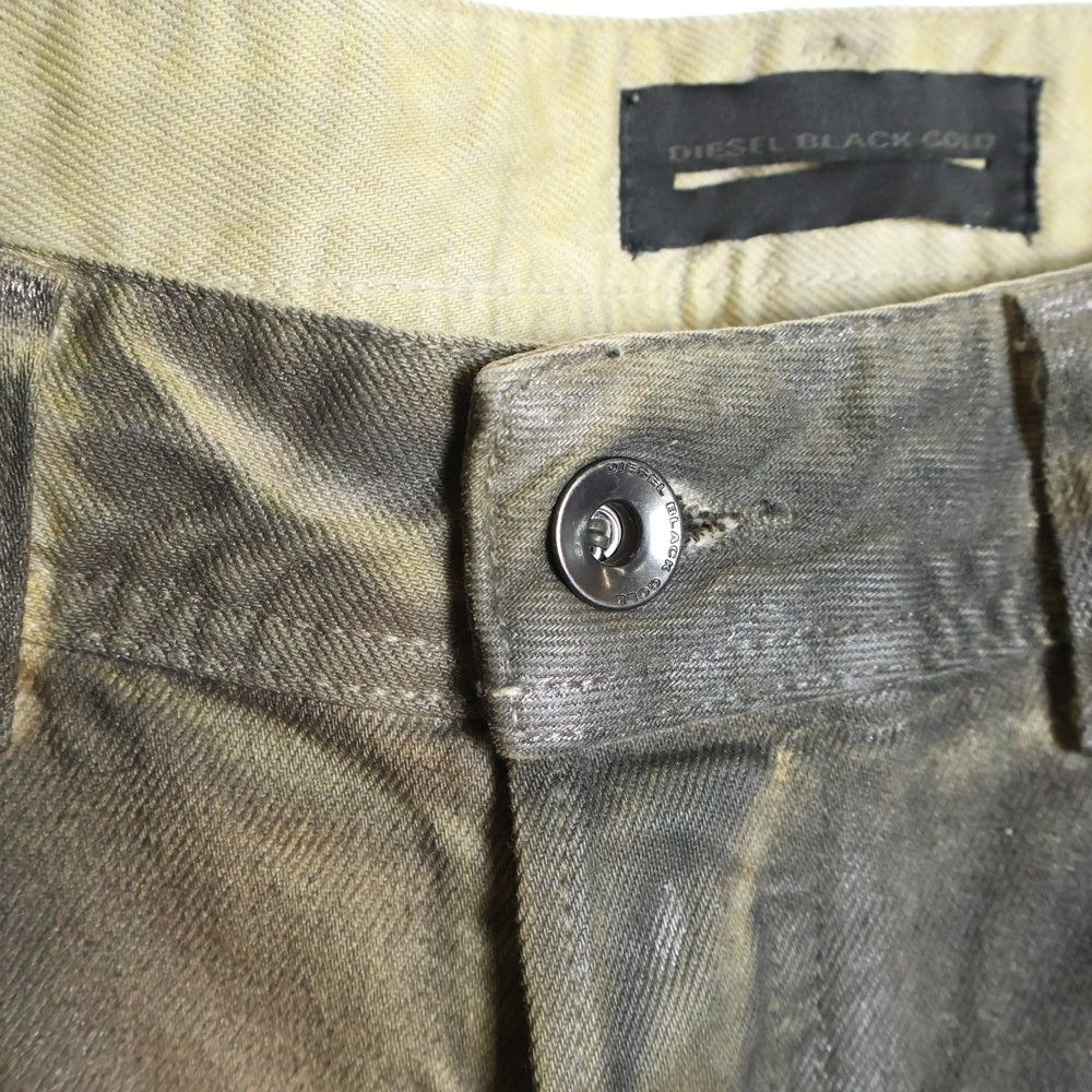 DIESEL BLACK GOLD(ディーゼルブラックゴールド) コーティング スキニーデニムパンツ ベージュ TYPE-242