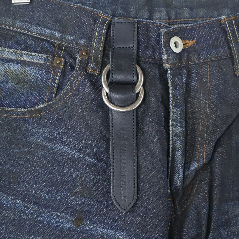 Bill Wall Leather/BWL(ビルウォールレザー) William Wall ウィリアム・ウォール ダメージ加工デニム ストレートデニムパンツ WD0313AW インディゴ
