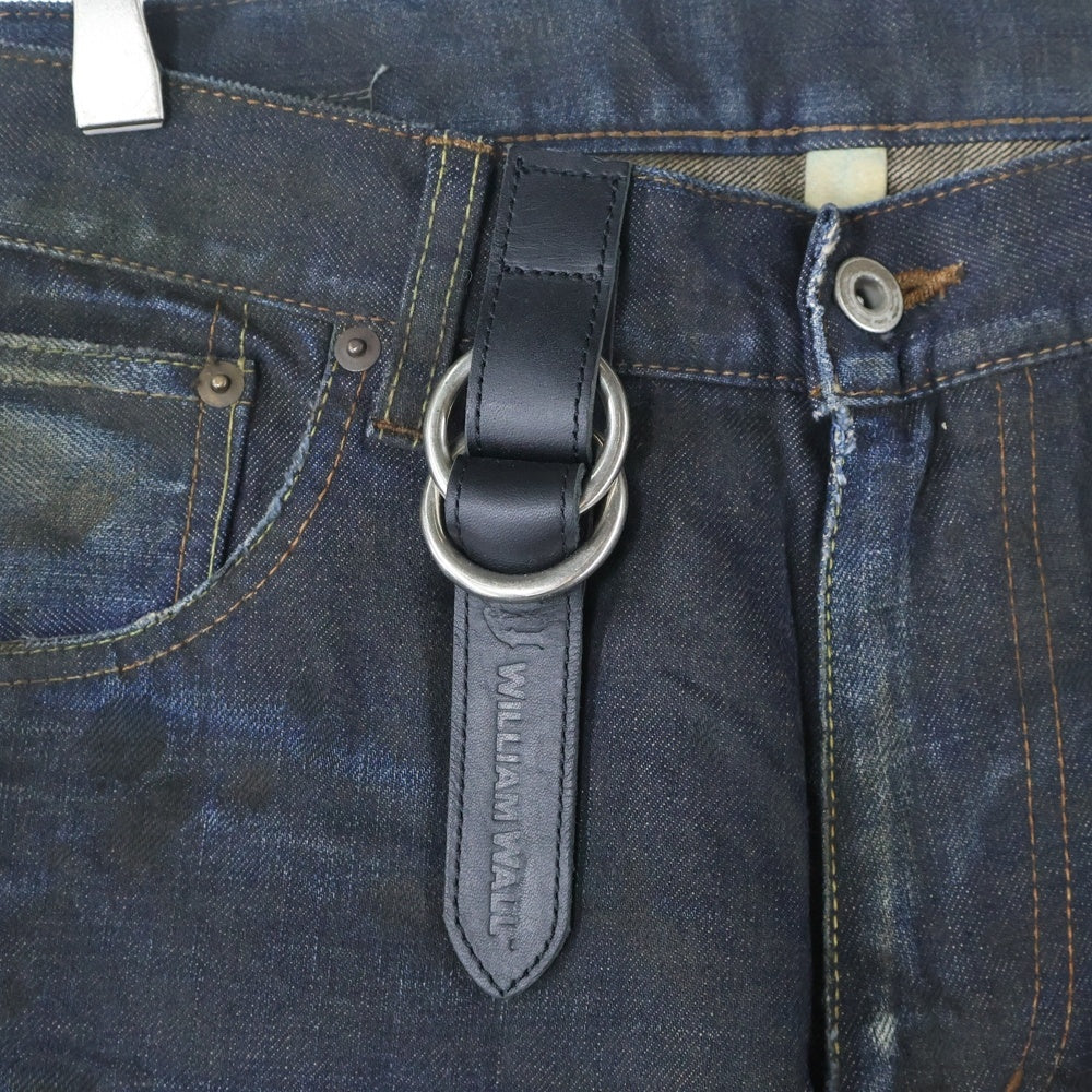 Bill Wall Leather/BWL(ビルウォールレザー) William Wall ウィリアム・ウォール ダメージ加工デニム ストレートデニムパンツ WD0313AW インディゴ
