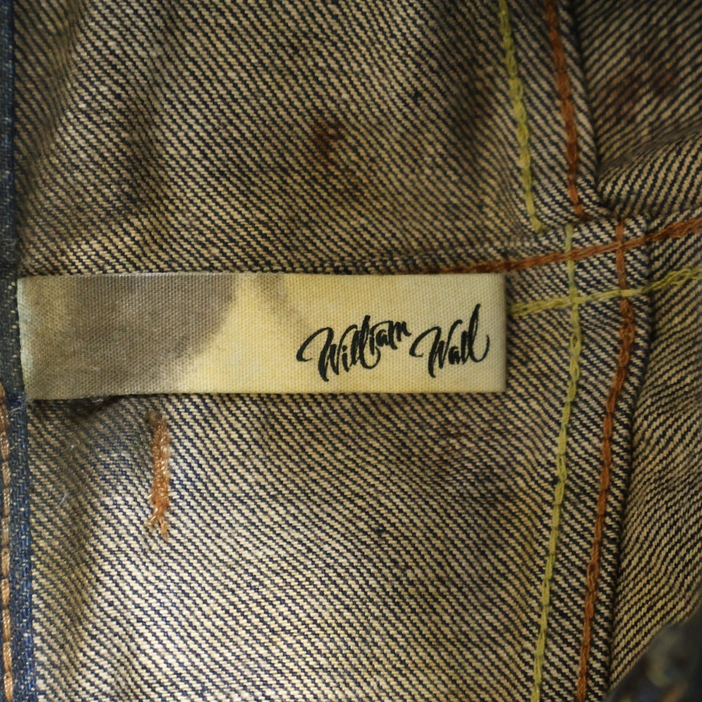 Bill Wall Leather/BWL(ビルウォールレザー) William Wall ウィリアム・ウォール ダメージ加工デニム ストレートデニムパンツ WD0313AW インディゴ