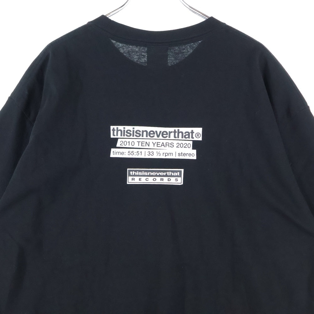 THISISNEVERTHAT(ディスイズネバーザット) Ten Years Tシャツ フォトプリント半袖Tシャツ SP01-010224 ブラック