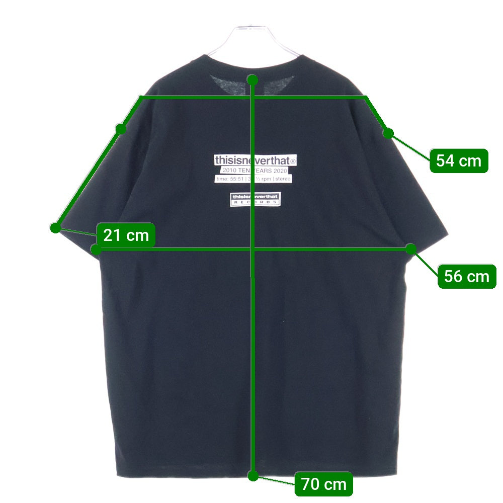 THISISNEVERTHAT(ディスイズネバーザット) Ten Years Tシャツ フォトプリント半袖Tシャツ SP01-010224 ブラック