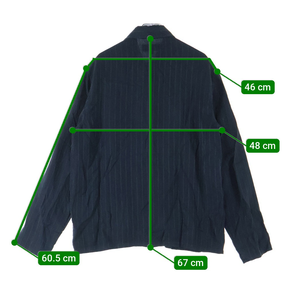 KITH(キス) 25SS Crest Logo Boxy Collared Overshirt クレスト ロゴ ボックス カラー オーバーシャツ シルク混長袖シャツ ブラック
