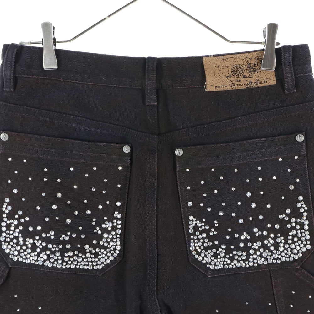 BIRTH OF ROYAL CHILD(バースオブロイヤルチャイルド) 20K DIAMOND JORTS RHINESTONE ダイヤモンド ラインストーン ジョーツ ブラック