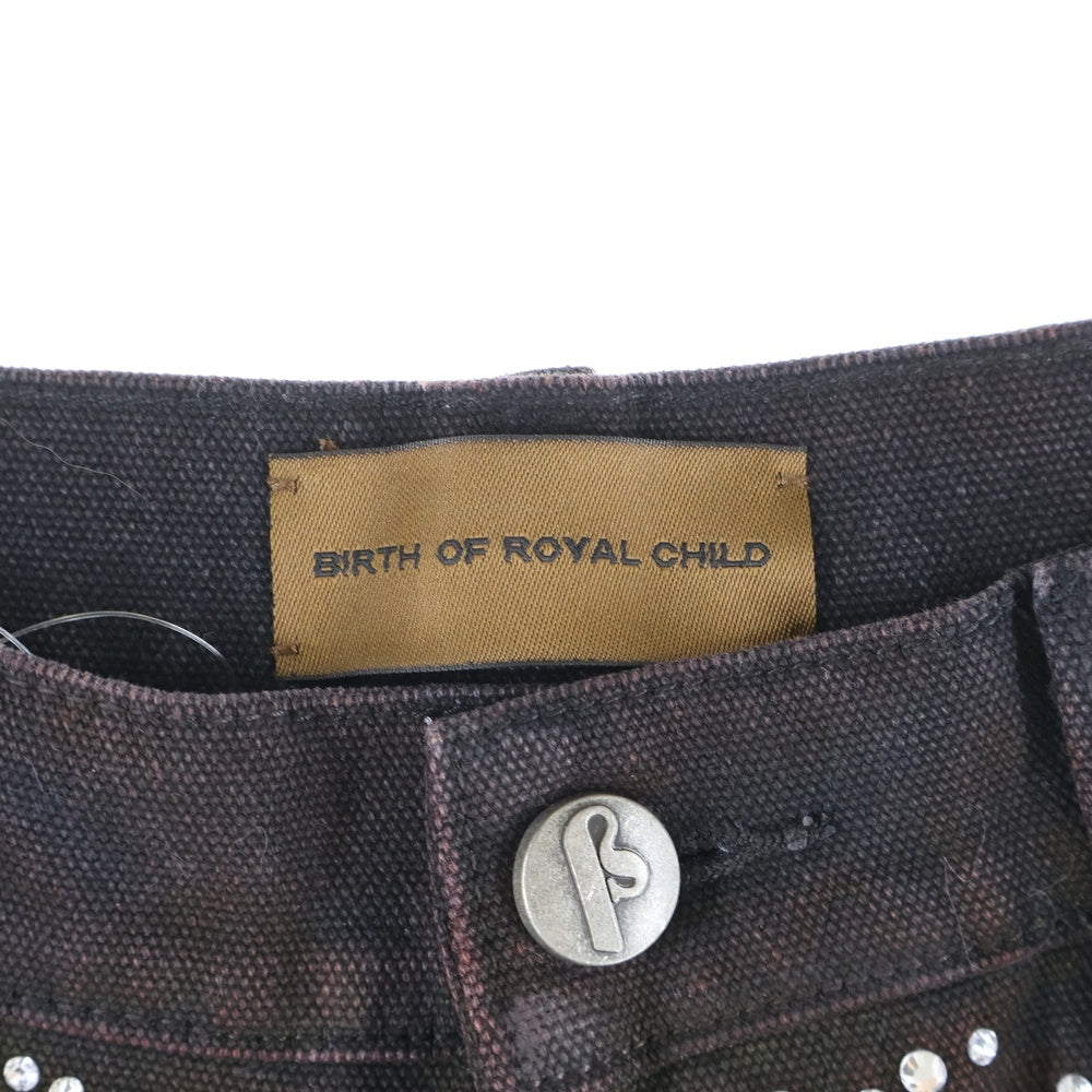 BIRTH OF ROYAL CHILD(バースオブロイヤルチャイルド) 20K DIAMOND JORTS RHINESTONE ダイヤモンド ラインストーン ジョーツ ブラック