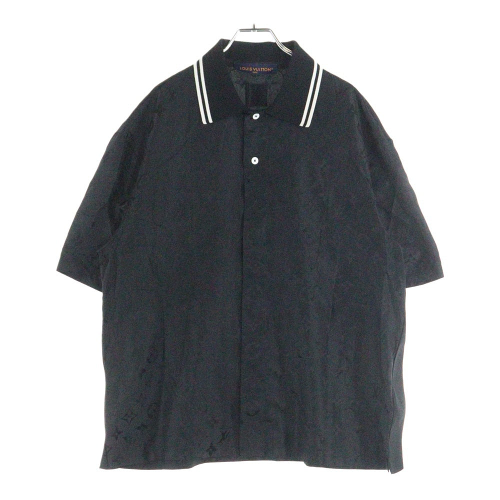 LOUIS VUITTON(ルイヴィトン) 25AW Monogram Moire Silk Shirt モノグラム モアレ ジャガード シルク半袖シャツ ブラック RM252MV SBC HTS30W