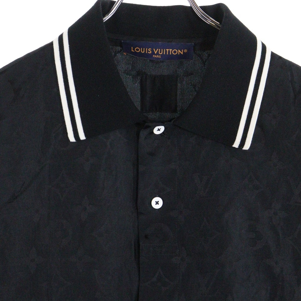LOUIS VUITTON(ルイヴィトン) 25AW Monogram Moire Silk Shirt モノグラム モアレ ジャガード シルク半袖シャツ ブラック RM252MV SBC HTS30W