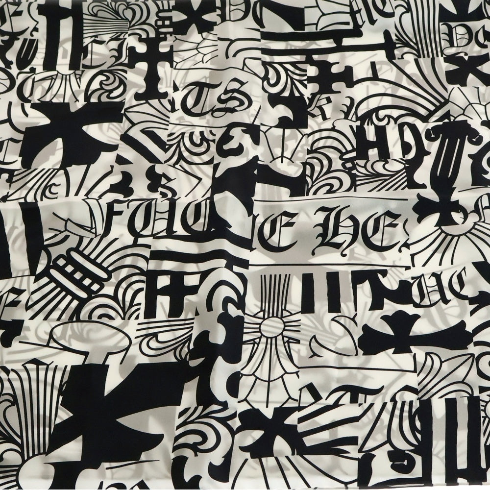 CHROME HEARTS(クロムハーツ) CH SILK SCARF 総柄 シルクスカーフ ホワイト