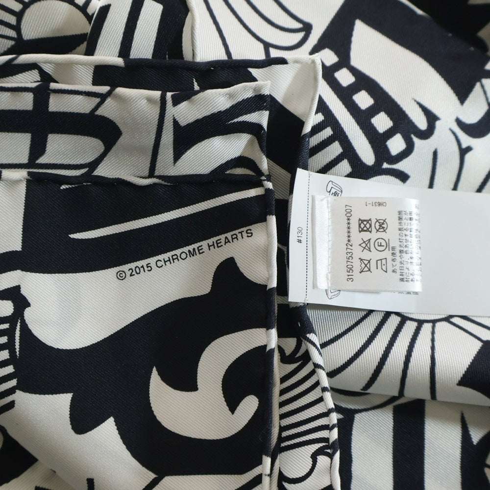 CHROME HEARTS(クロムハーツ) CH SILK SCARF 総柄 シルクスカーフ ホワイト