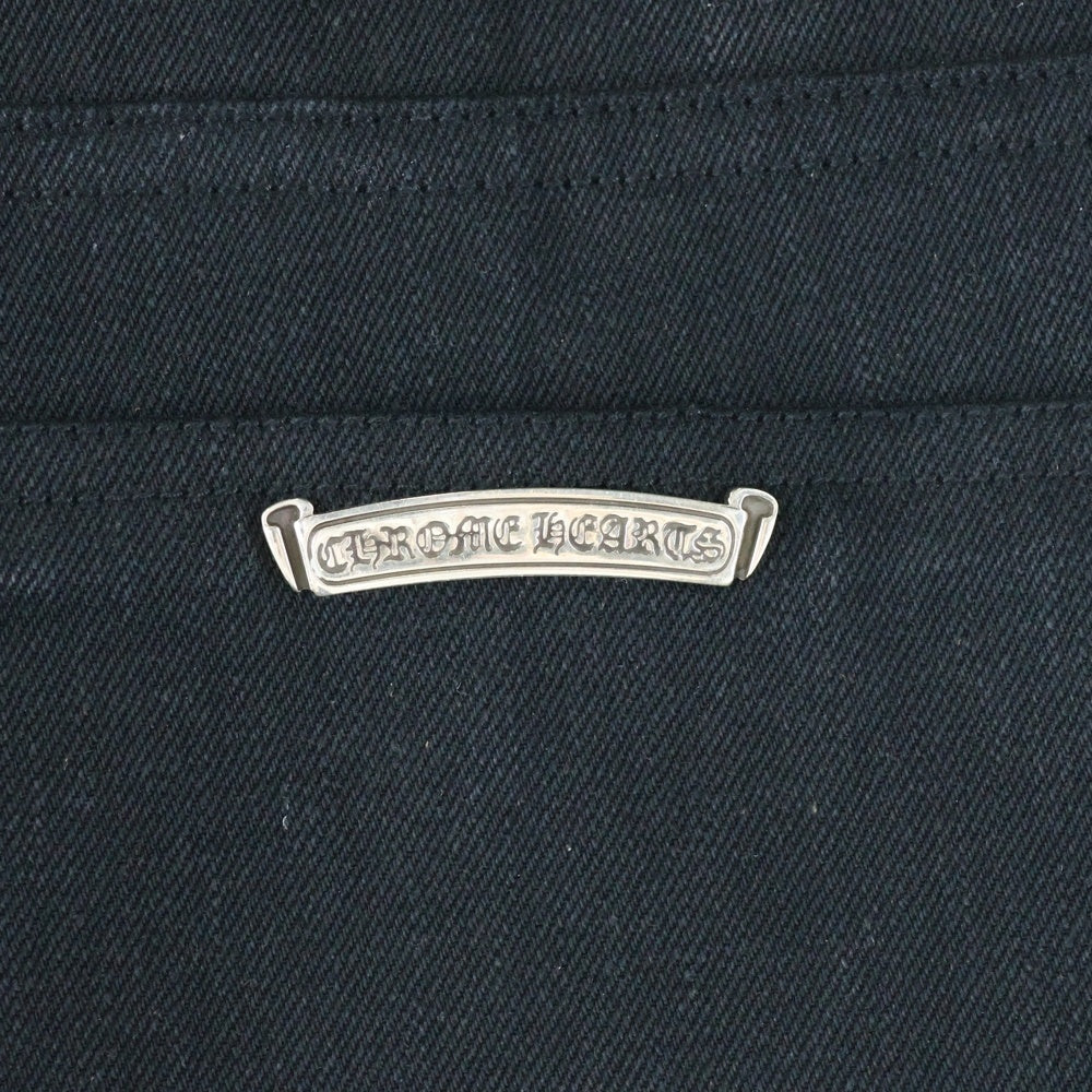 CHROME HEARTS(クロムハーツ) DNN PANTS FLEURKNEE フレアニー デニムパンツ ワイドパンツ ブラック