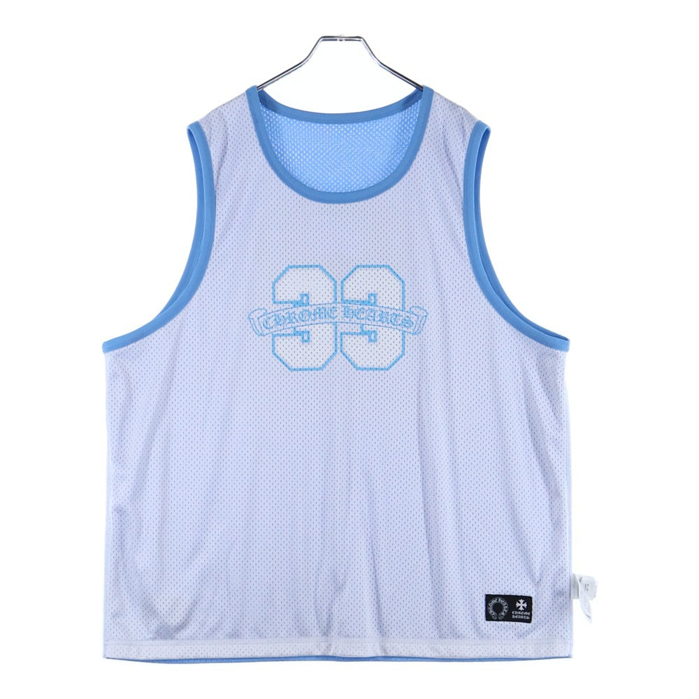 CHROME HEARTS(クロムハーツ) MESH WARM UP JERSEY リバーシブルCHロゴプリントメッシュタンクトップ ブルー