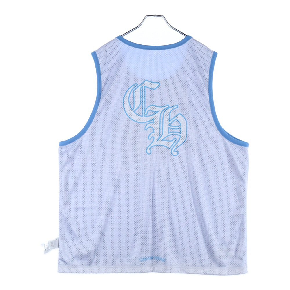 CHROME HEARTS(クロムハーツ) MESH WARM UP JERSEY リバーシブルCHロゴプリントメッシュタンクトップ ブルー