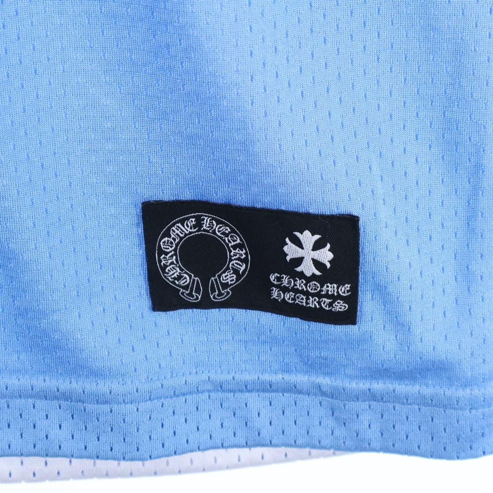 CHROME HEARTS(クロムハーツ) MESH WARM UP JERSEY リバーシブルCHロゴプリントメッシュタンクトップ ブルー