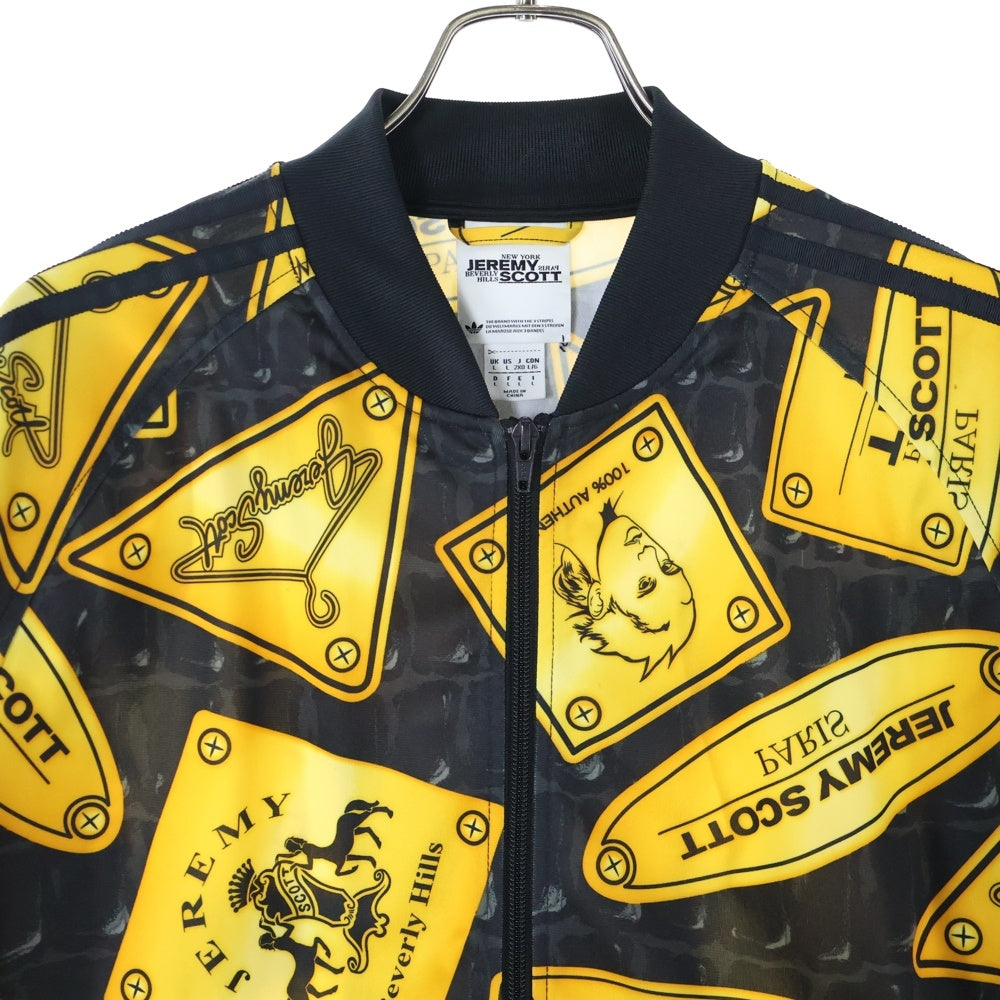 adidas(アディダス) ×JEREMY SCOTT GOLD PLATE JACKET 金プレートジャケット ジップアップジャケット イエロー G76059